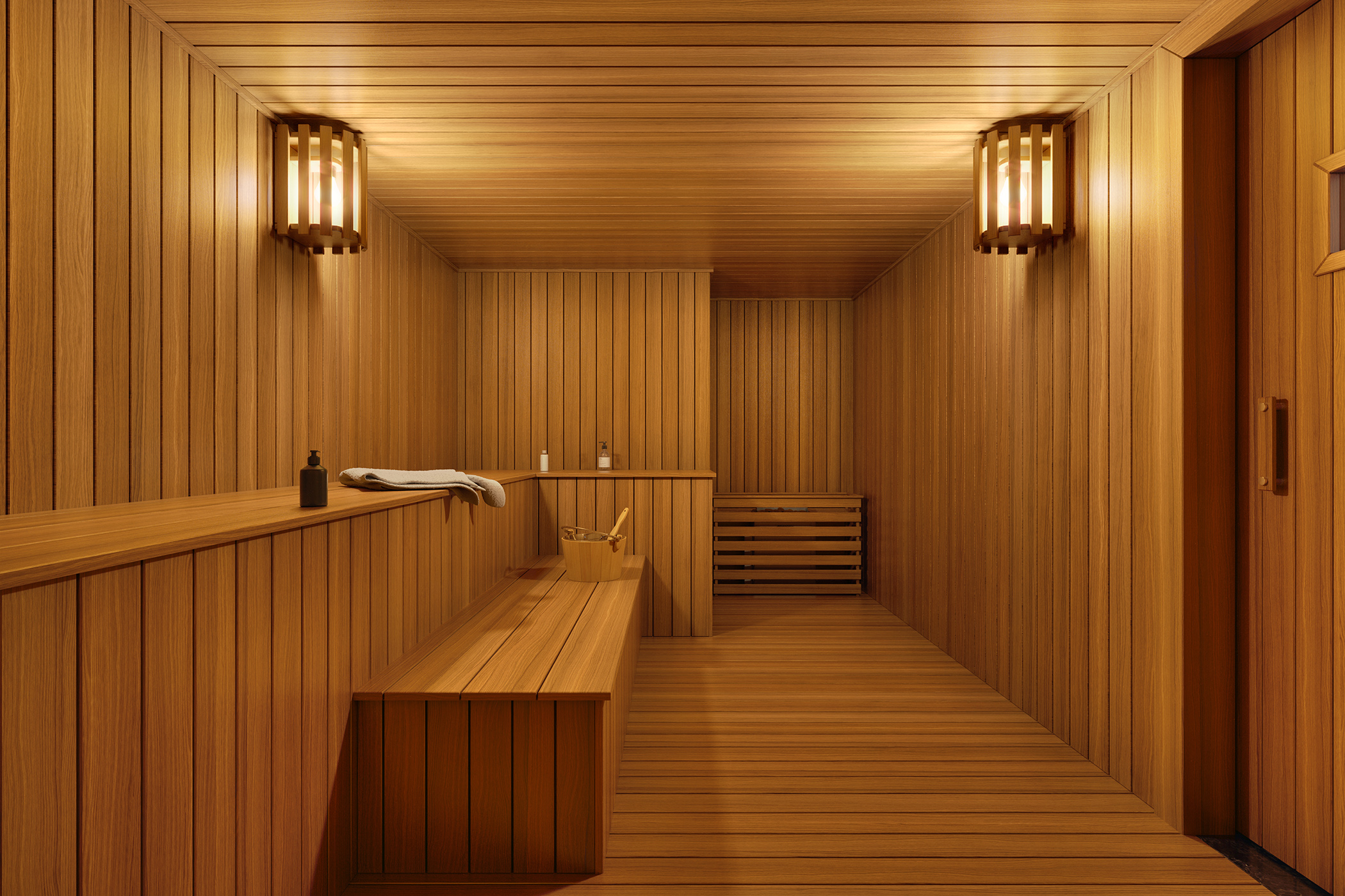 Perspectiva artística da sauna